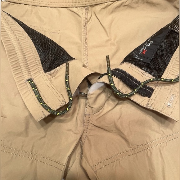 RLX Ralph Lauren Khaki Tan Swim Board Active Cargo Shorts Size S - Picture 9 of 12